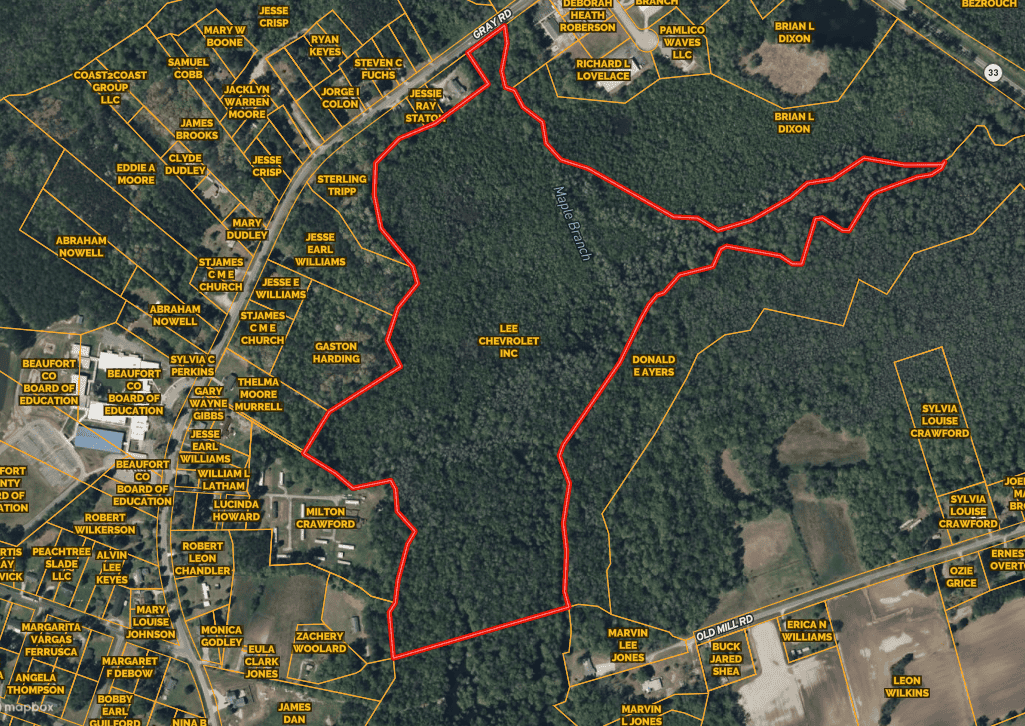 53-Acre Duck Hunting Land on Chocowinity Creek